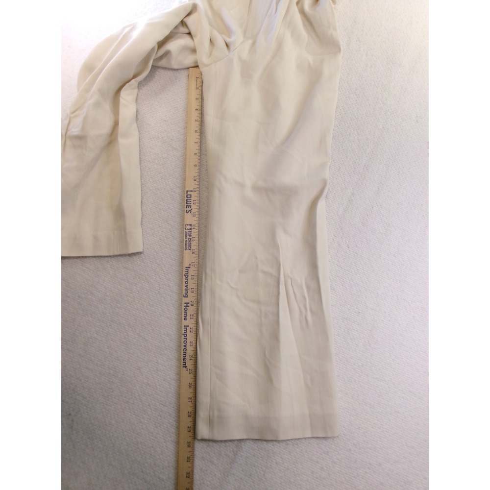 Lauren Ralph Lauren Womens 10P Pants Cream 100% Silk Wide Leg Trousers NWT - Picture 3 of 10